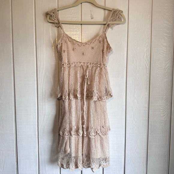 Betsey Johnson Crochet Knit Mini Dress - Picture 1 of 8